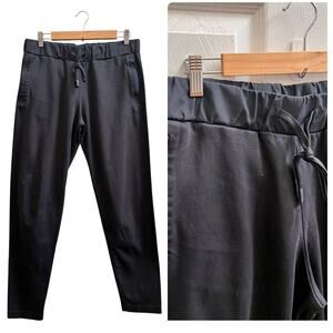 COS Mixed Media Elastic Drawstring Waistband Zip Pockets Tapered Pant Medium